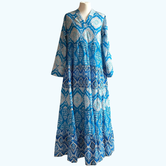 erfurt luxury Long layer patchwork dress Dresses 60 Baby Blue