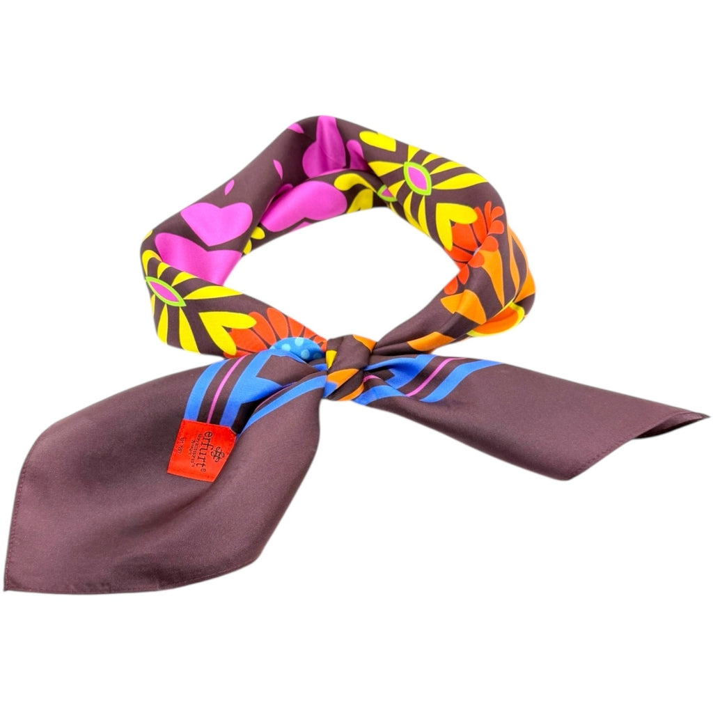 erfurt luxury Mandela print Scarves 85 Brownie