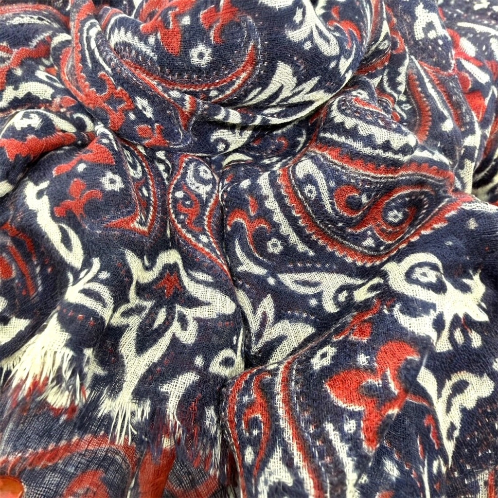 erfurt luxury Paisley Scarves 35 Red