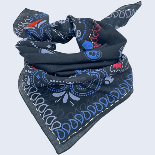 erfurt luxury Paisley beauty Small scarves 09 Black Night