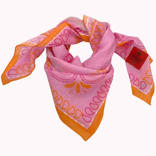 erfurt luxury Paisley beauty Small scarves 37 Raspberry Pink