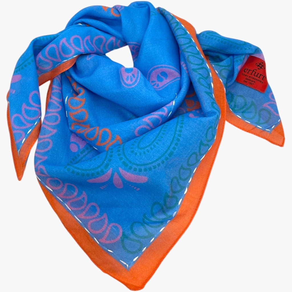 erfurt luxury Paisley beauty Small scarves 62 Dream Blue