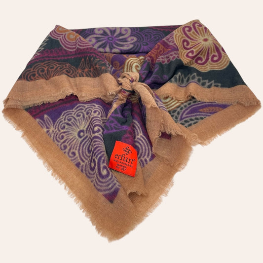 erfurt luxury Paisley burgendy Scarves 79 Purple Velvet