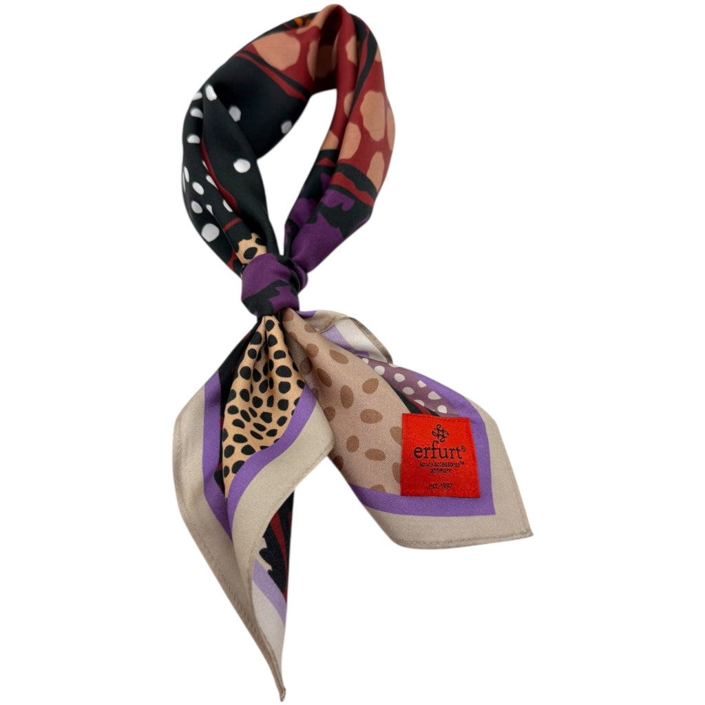 erfurt luxury Patchwork print Scarves 79 Purple Velvet