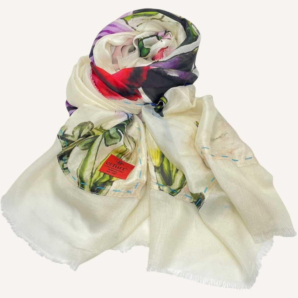 erfurt luxury Pink flower Scarves 37 Raspberry Pink