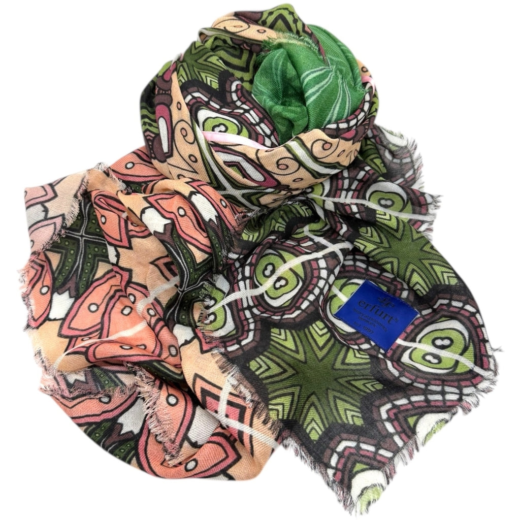 erfurt luxury Print patches Scarves 45 Grass