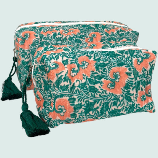 erfurt luxury Quilted pouches set of 2 pcs. Pouches set 45 Grass