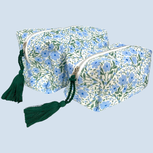 erfurt luxury Quilted pouches set of 2 pcs. Pouches set 60 Baby Blue