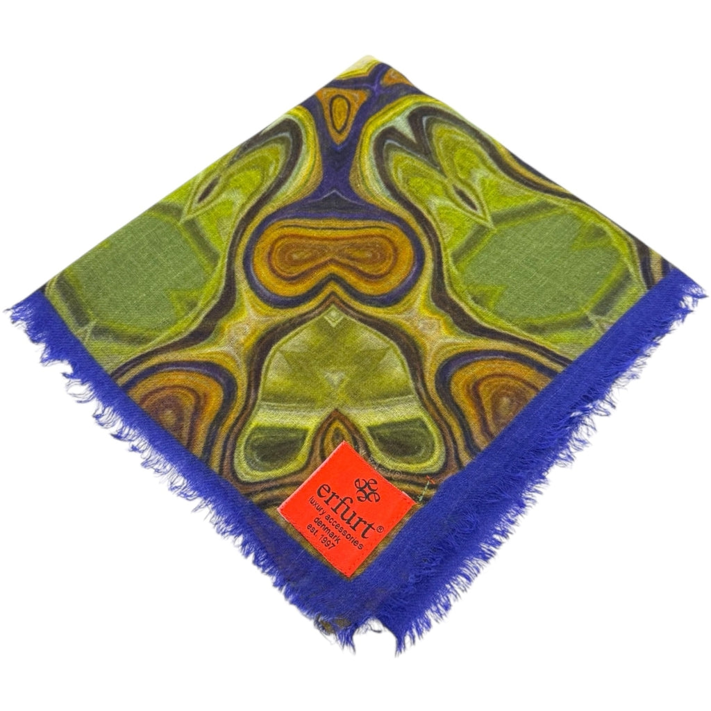 erfurt luxury Rug print Cashmere Scarves 47 Olive