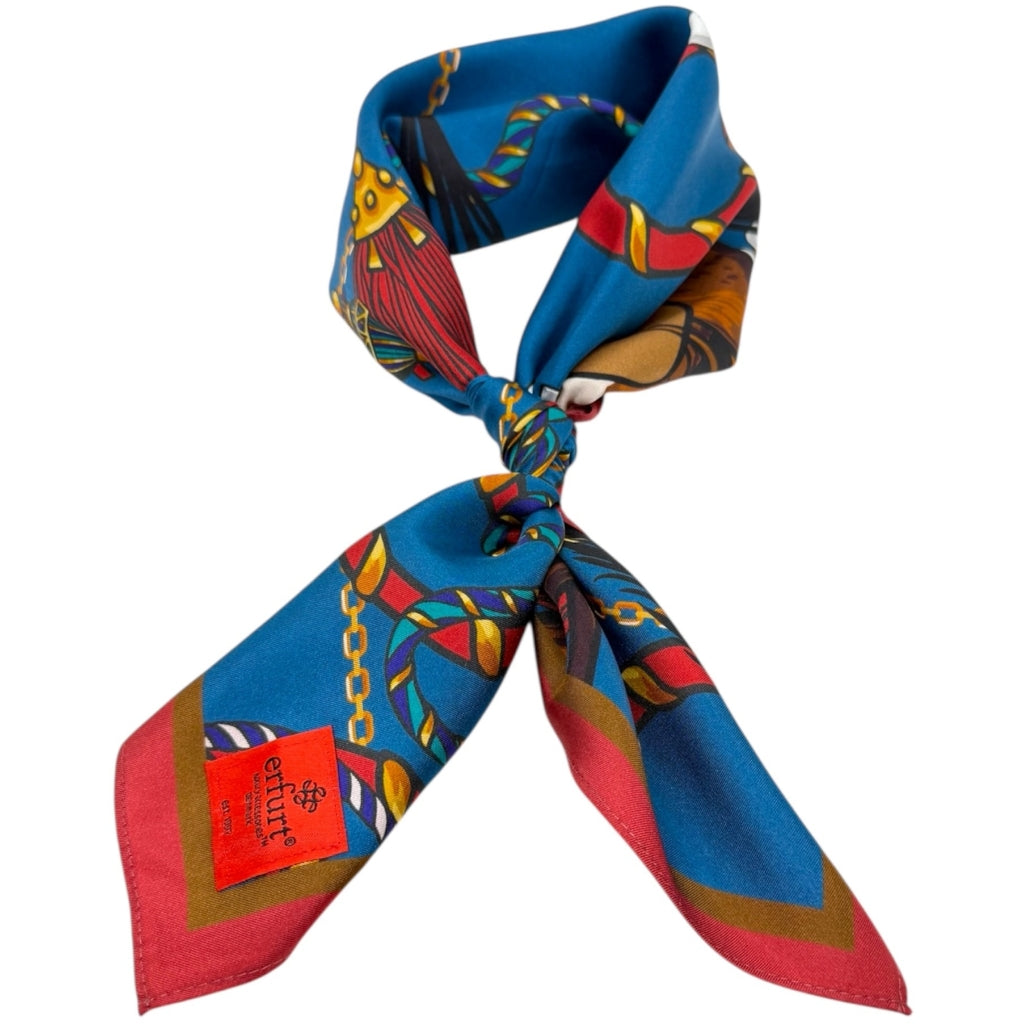 erfurt luxury Saddled horses Scarves 69 Navy