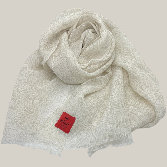 erfurt luxury Soft linen Scarves 10 Ivory