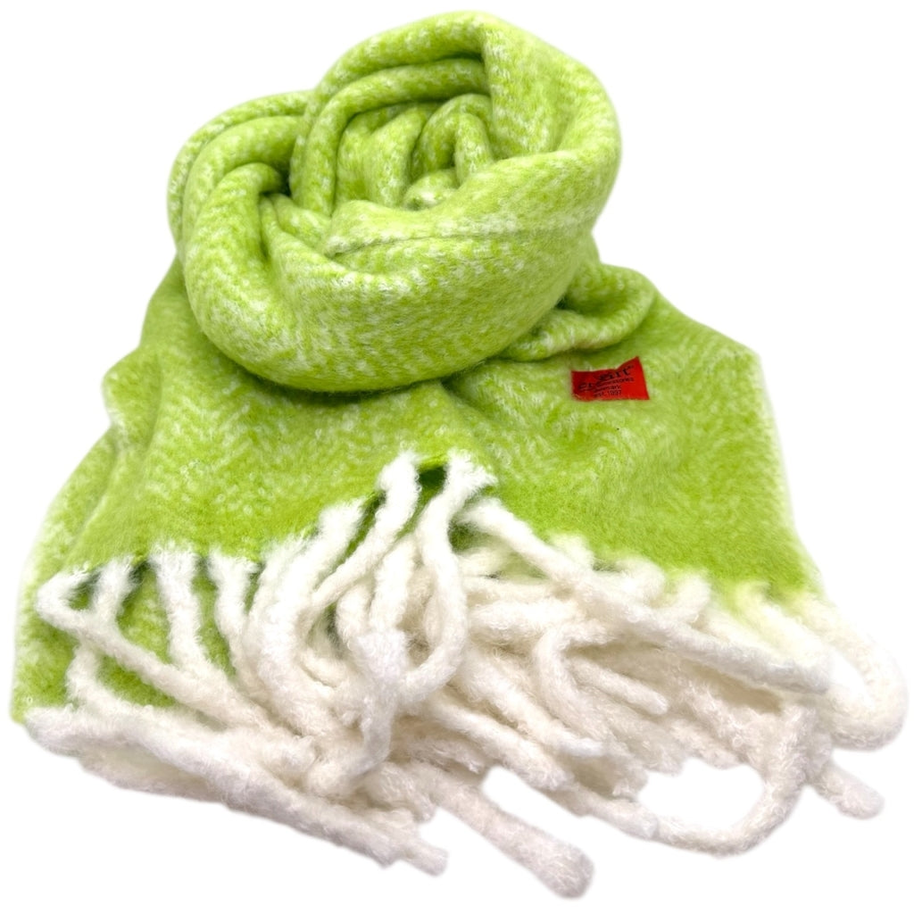 erfurt luxury Solid herringbone Scarves 26 Sunny Lime