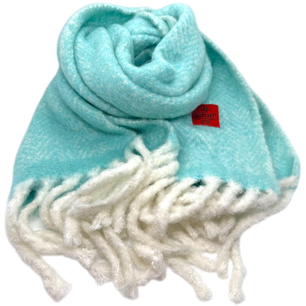 erfurt luxury Solid herringbone Scarves 66 Aquarius