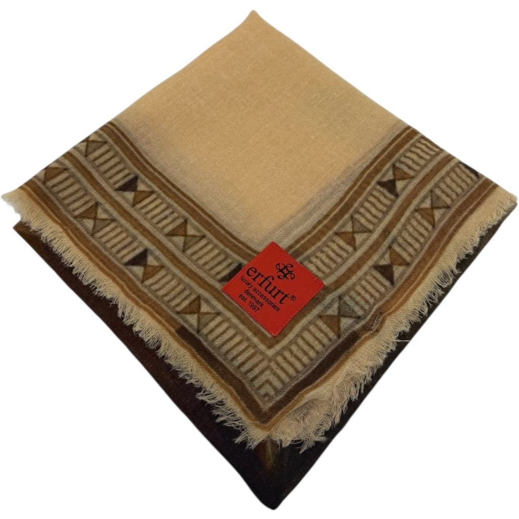 erfurt luxury Square print Cashmere Scarves 13 camel