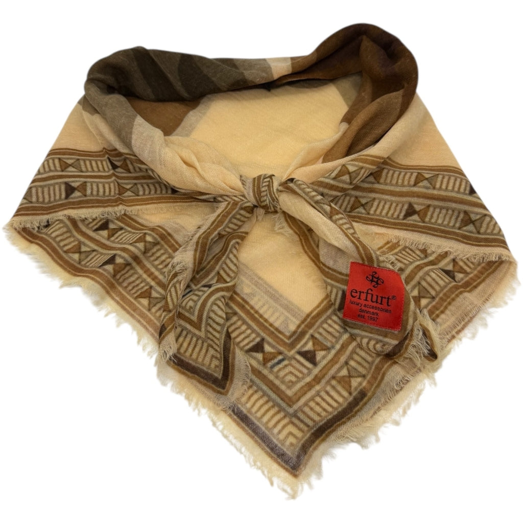 erfurt luxury Square print Cashmere Scarves 13 camel