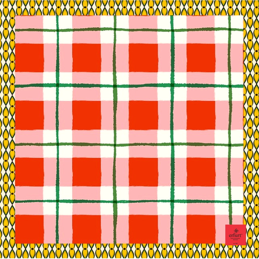 erfurt luxury Squares silk Scarves 55 Orange.Com
