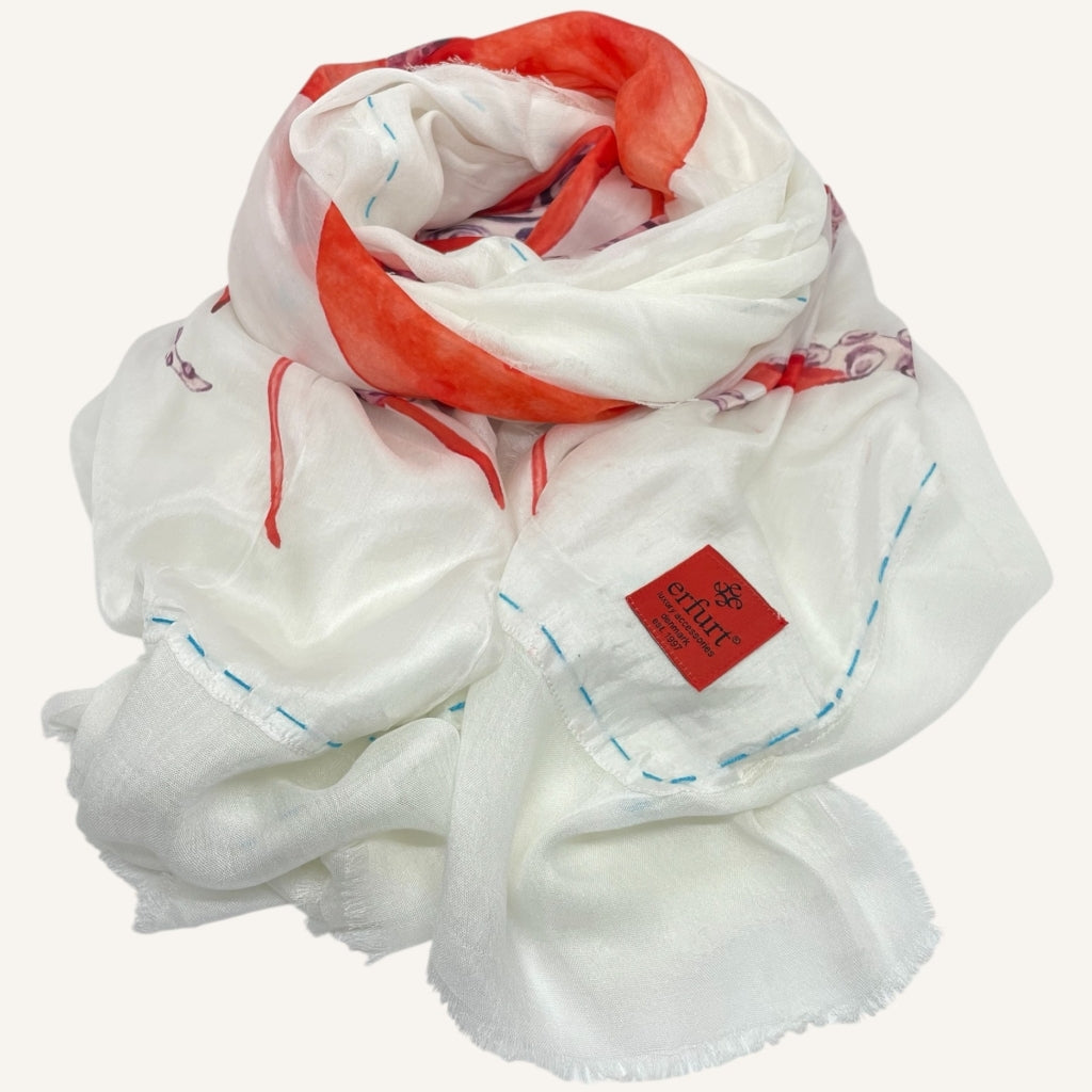erfurt luxury Squid Scarves 29 Peach