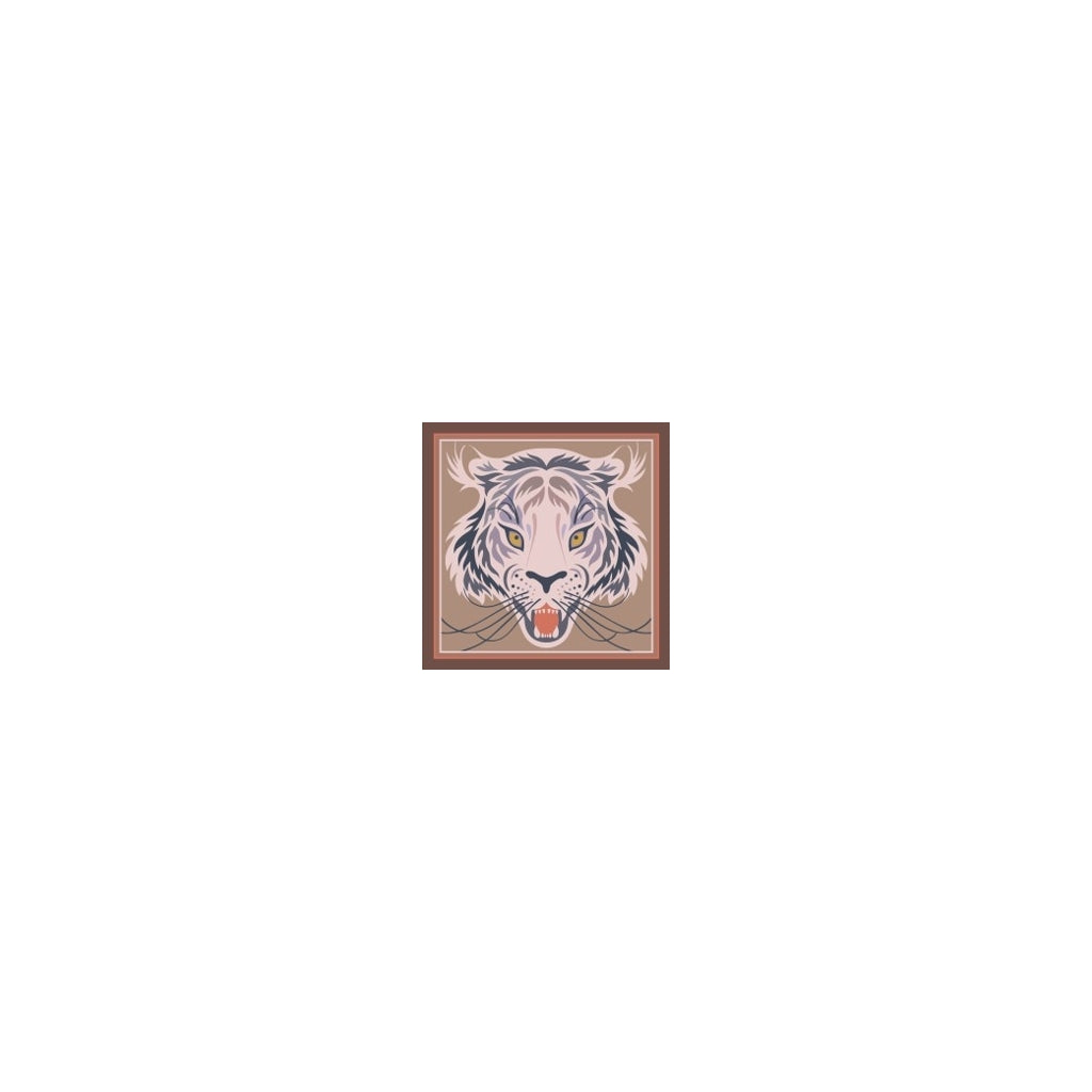 erfurt luxury Tiger head Scarves 85 Brownie