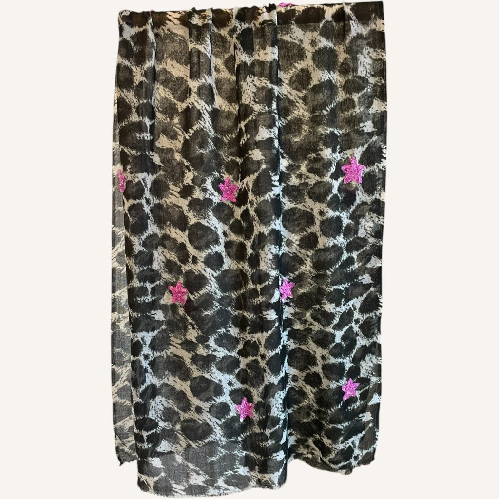 erfurt luxury Tiger wool sequences Scarves 09 Black Night