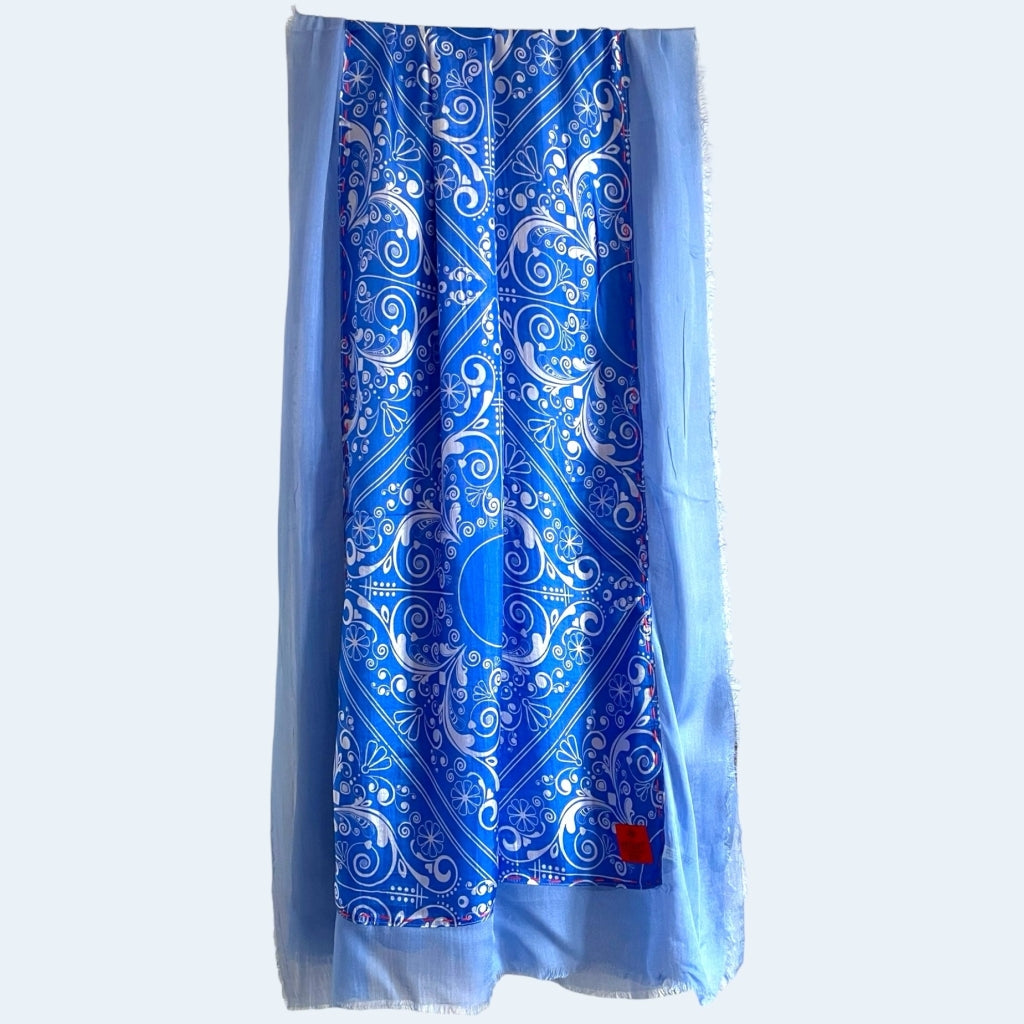 erfurt luxury Vintage beauty Scarves 65 Colony Blue