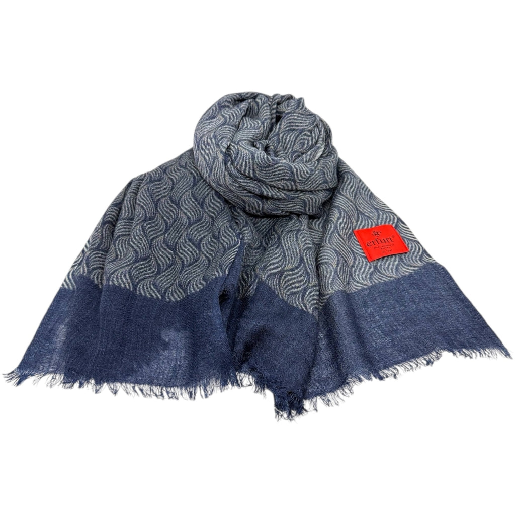 erfurt luxury Waves Scarves 69 Navy