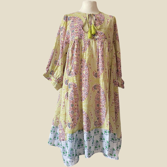 erfurt luxury Wide dress short Dresses 24 Musted Lime