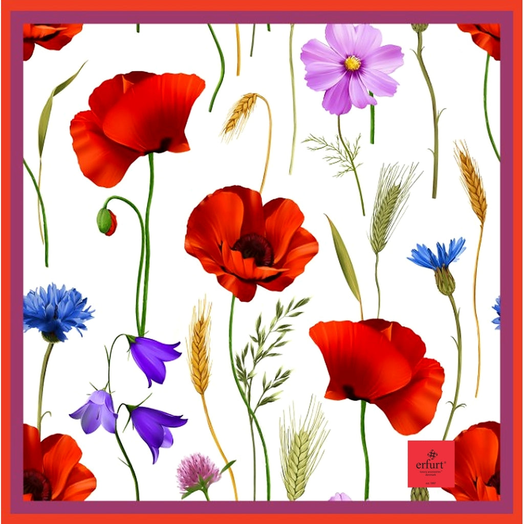 erfurt luxury Wild flowers silk Scarves 35 Red