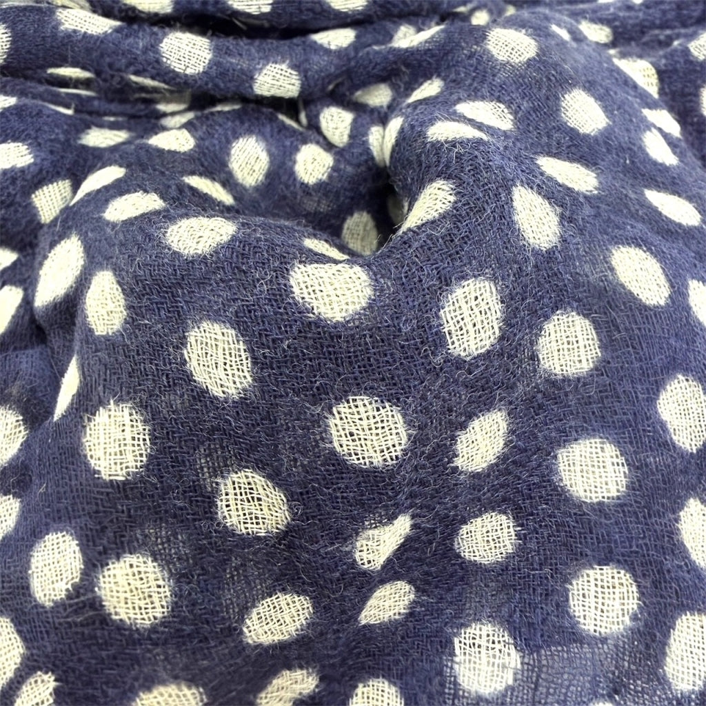 erfurt luxury dots Scarves 69 Navy