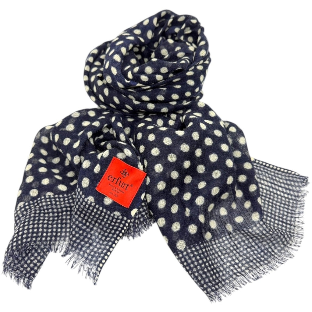 erfurt luxury dots Scarves 69 Navy
