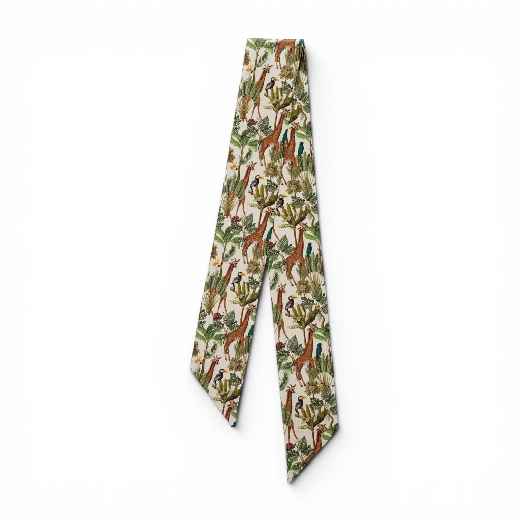 erfurt luxury excotic trees and animal Small scarves 47 Olive