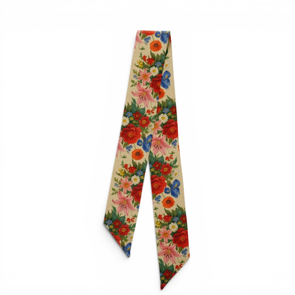 erfurt luxury luxury floral print. Small scarves 35 Red
